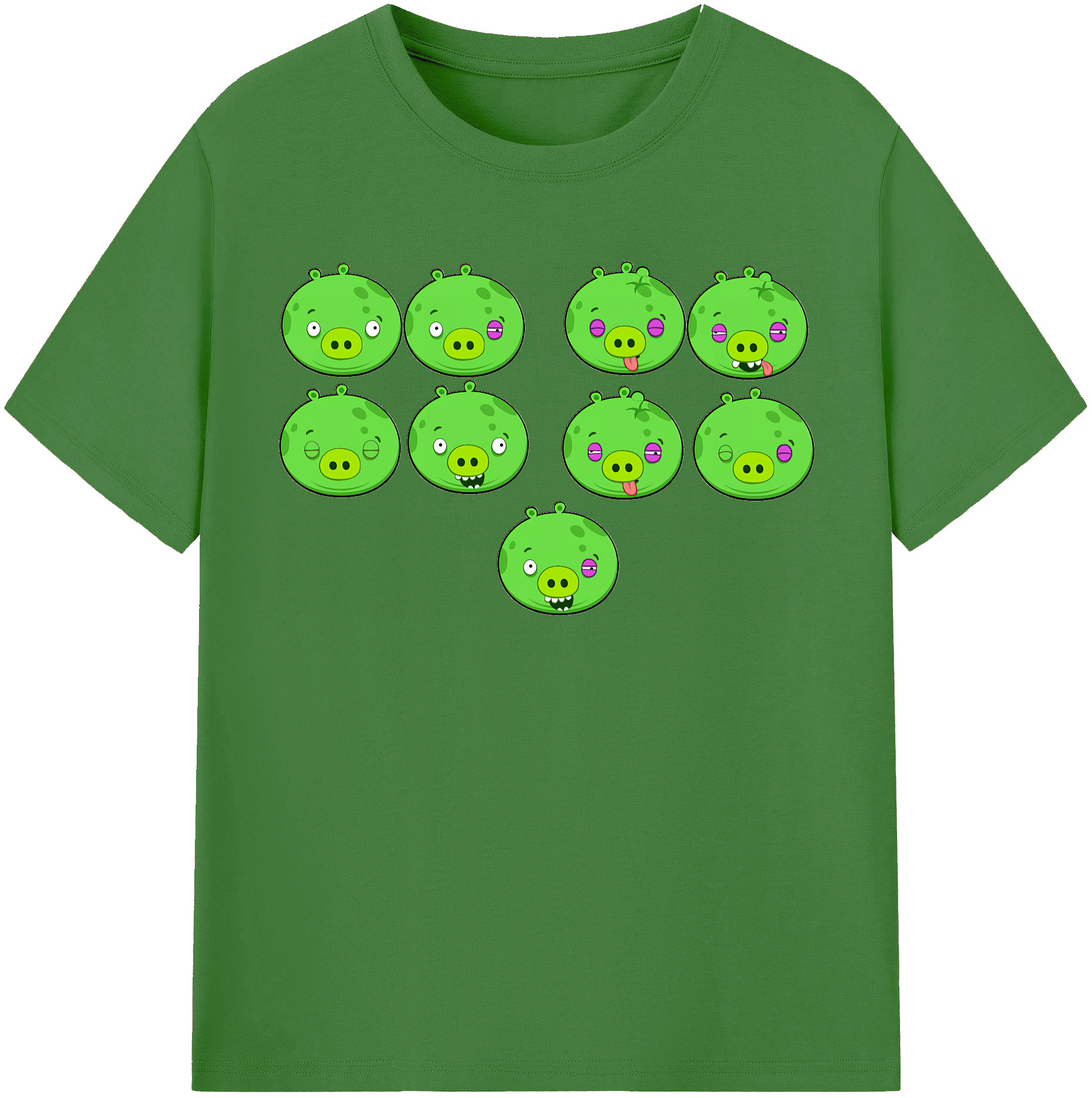 （画像用） Angry Birds アングリーバード レディースカジュアルプリントTシャツ（綿100％）